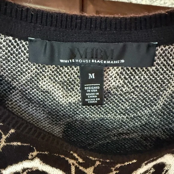 WHBM Rose Pattern Sweater Shell - Picture 3 of 3